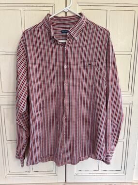 Fish Hippie size XL plaid button down mens shirt